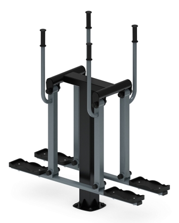 Двойные лыжи (серый) - Уличный тренажер - СТ 009-13.И1, фото 2