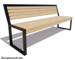 Скамейка парковая Вокзал, Лиственница 1,8 м, фото 2