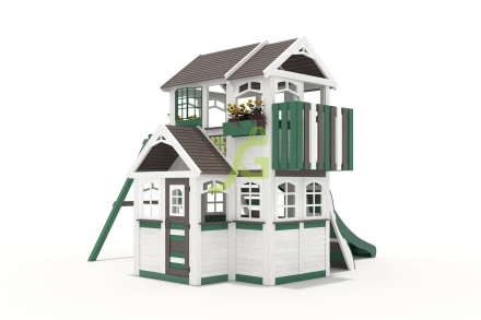 Детская площадка IgraGrad Клубный домик 3 Luxe мод.2  Зелёный, фото 2