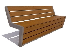 Парковая скамейка Техно, Сосна (брус 30х120) 1,2 м, фото 4