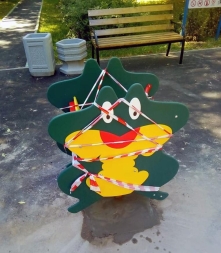 Качалка на пружине Лягушонок CКИ 130 для детской площадки, фото 2 Качалка на пружине Лягушонок CКИ 130 для детской площадки, фото 2