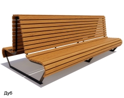 Скамейка уличная Геленджик, Лиственница 3 м, фото 1 Скамейка уличная Геленджик, Лиственница 3 м, фото 1