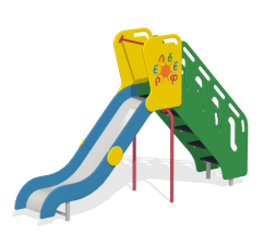 Детская горка Средняя Стандарт ГР-02.1 H=1250 для игровой площадки, фото 2 Детская горка Средняя Стандарт ГР-02.1 H=1250 для игровой площадки, фото 2