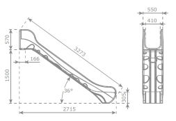 Скат KBT Bronco L3,2 H1,5 пластиковый для игровых площадок, фото 9 Скат KBT Bronco L3,2 H1,5 пластиковый для игровых площадок, фото 9