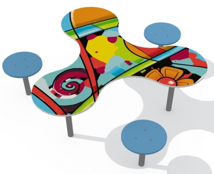 Столик с 3-я стульями МД020.02.03, фото 1