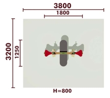 Качели-балансир на пружине Грибочек 04505 для детской площадки