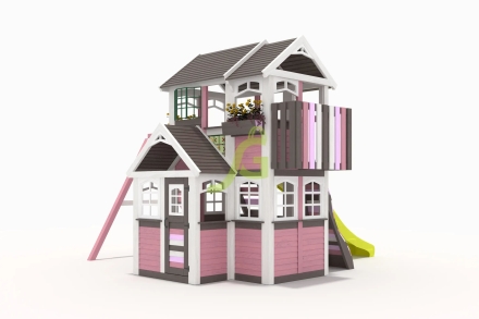 Детская площадка IgraGrad Клубный домик 3 Luxe мод.2  Розовый, фото 1