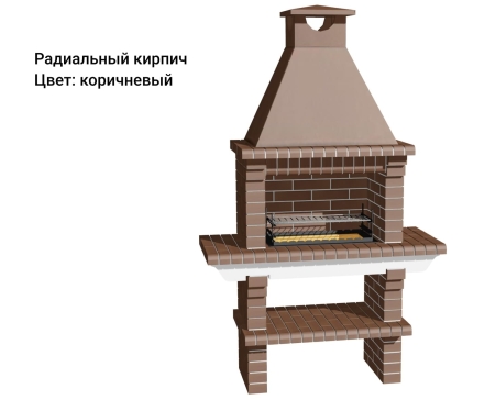 Печь Аристократ 702 Радиальный кирпич красный с коричневым, фото 12