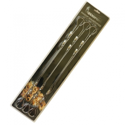 Набор шампуров 6 штук L-60см на блистере, фото 1