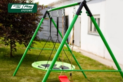 Качели SLP SYSTEMS 1 секция + Пластиковое сиденье для качели гибкое желтое, фото 4