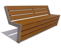 Парковая скамейка Техно, Сосна (брус 30х120) 1,8 м