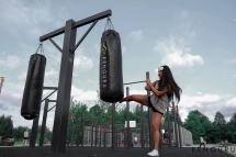 Стойка боксерская (с 2 мешками)