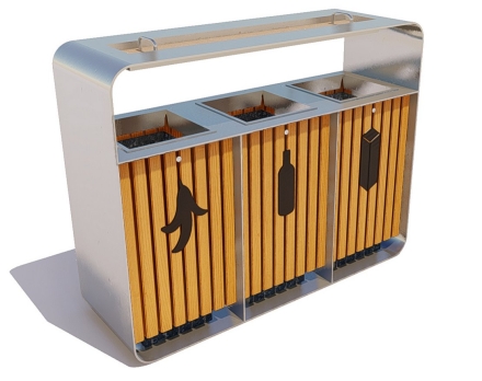 Урна «Трио» для раздельного сбора, фото 2