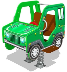 Качалка на пружине Джип У1 КЧ060 для детской площадки Качалка на пружине Джип У1 КЧ060 для детской площадки