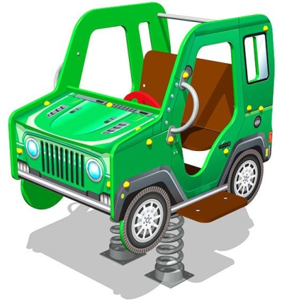 Качалка на пружине Джип У1 КЧ060 для детской площадки, фото 1