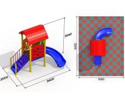 Детская площадка Малютка 4,1_2вар, фото 2