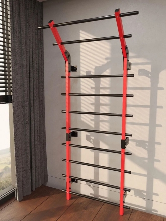 Профессиональная шведская стенка с турником Domsen Fitness Ds57 RED, фото 1