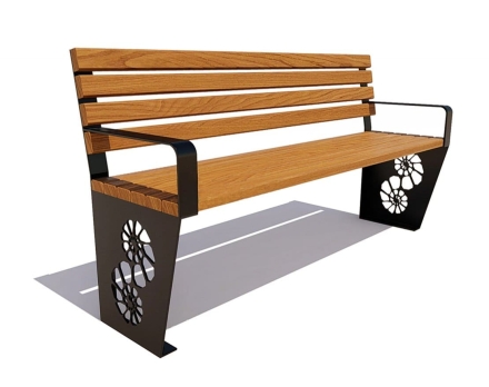 Скамейка садовая Ракушка сосна 1,5 м, фото 4