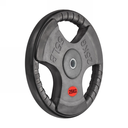 Диск 31 мм. обрезиненный с 3-мя хватами  25 кг (модель: D1), фото 2