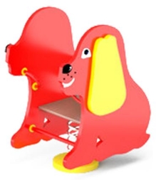 Качалка на пружине Собачка CКИ 028 для детской площадки, фото 1 Качалка на пружине Собачка CКИ 028 для детской площадки, фото 1