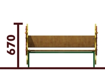 Скамейка детская Ёжик 26022.21 для игровой площадки Скамейка детская Ёжик 26022.21 для игровой площадки