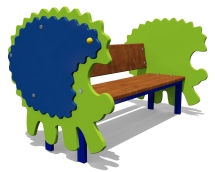 Скамейка детская Ёжик 26022.21 для игровой площадки Скамейка детская Ёжик 26022.21 для игровой площадки