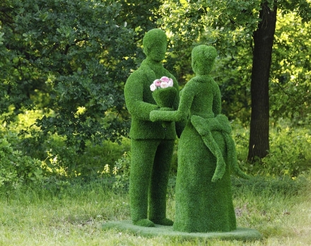 Топиари композиция Леди и Джентльмен, свидание - газон Eco, фото 1