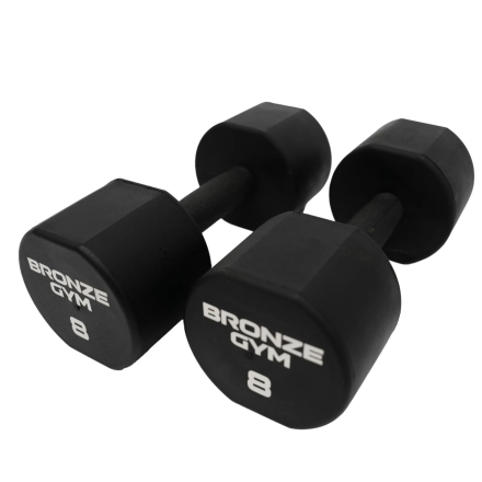 Набор термополиуретановых гантелей BRONZE GYM, 1-10 кг - 10 пар, шаг 1 кг , фото 3