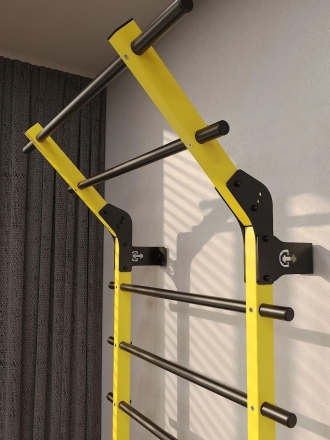 Профессиональная шведская стенка с турником Domsen Fitness Ds57 YELLOW, фото 3