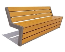 Парковая скамейка Техно, Лиственница (брус 30х120) 2 м