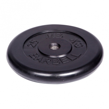 Диск обрезиненный Barbell d 31 мм чёрный 25 кг, фото 1