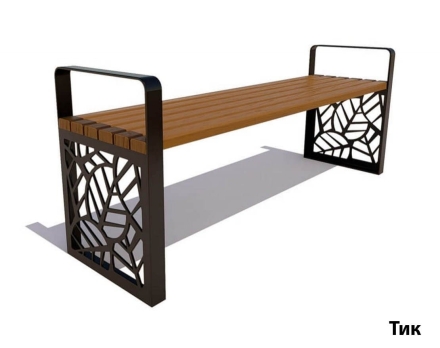 Парковая скамейка Севастополь, Лиственница (без спинки) 1,5 м, фото 3