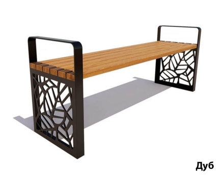 Парковая скамейка Севастополь, Лиственница (без спинки) 1,5 м, фото 4