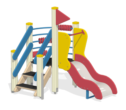 Детская горка Грация Малая ГР-21 H=600 для игровой площадки, фото 2