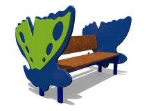 Скамейка детская Бабочка 26021.21 для игровой площадки Скамейка детская Бабочка 26021.21 для игровой площадки