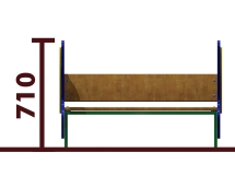 Скамейка детская Бабочка 26021.21 для игровой площадки Скамейка детская Бабочка 26021.21 для игровой площадки