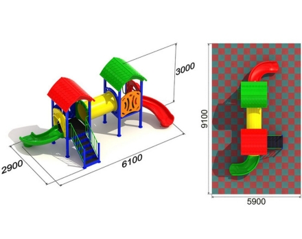 Детская игровая площадка Радуга 2.1, фото 2