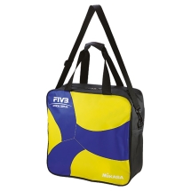 Сумка на 4 вол. мяча &quot;MIKASA&quot; арт. AC-BG240W-YB, полиуретан, на молнии, черно-бело-желтая