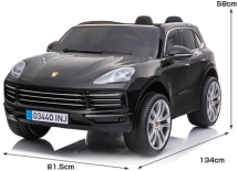 Детский электромобиль PORSCHE CAYENNE S 12V - JJ2128-BLACK-PAINT