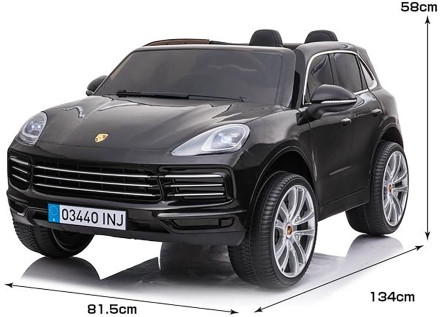 Детский электромобиль PORSCHE CAYENNE S 12V - JJ2128-BLACK-PAINT, фото 3