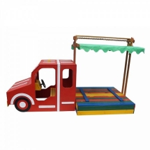 Песочница - Пожарная машина Песочница - Пожарная машина